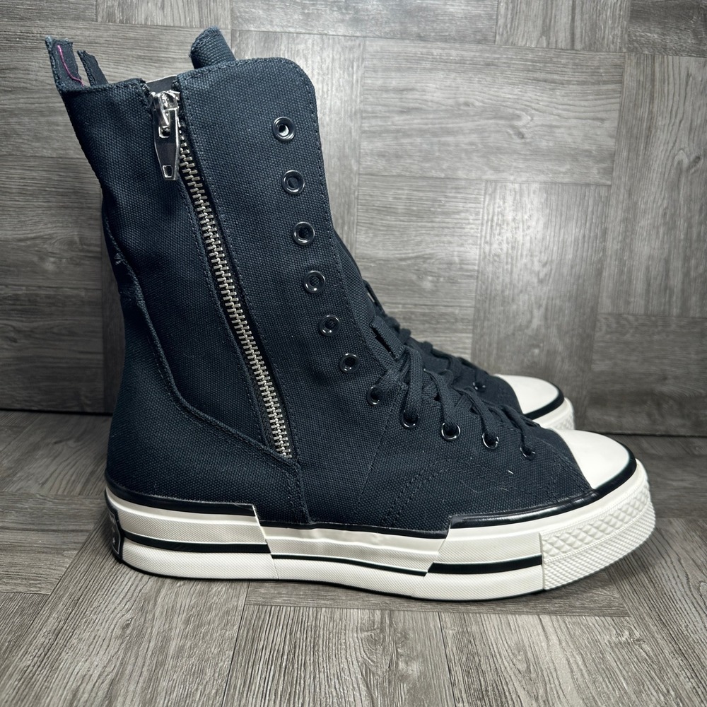 Converse Chuck 70 2X High Top Mens 11.5 Black Platform Zipper A10361C NEW
